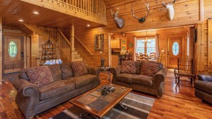 Cabin, Multiple Beds, Hot Tub, Mountain View (Windswept Vistas ) | Living area - Windswept Vistas (Boone)