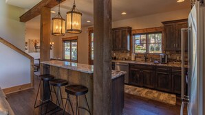 Cabin, Multiple Beds, Patio, Mountain View (The Sheltered Elk at Eagles Nest) | Private kitchen - The Sheltered Elk at Eagles Nest (Banner Elk)