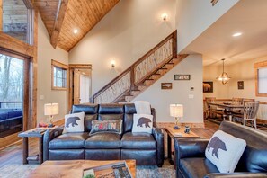 Cabin, Multiple Beds, Hot Tub, Mountain View (Happy Trails at Eagles Nest) | Living area - Happy Trails at Eagles Nest (Elk Park)