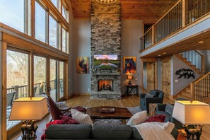 House, Multiple Beds, Patio, Mountain View (Bear Down Den at Eagles Nest) | Living area - Bear Down Den at Eagles Nest (Banner Elk)