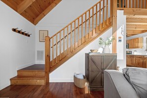 Cabin, Multiple Beds, Hot Tub, Mountain View (Vista View) | Living area | Fireplace - Vista View (Sugar Grove)