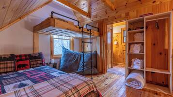 Cabin, Multiple Beds, Patio, Mountain View (Whiskey Creek Cabin) | 2 bedrooms, individually decorated, individually furnished, bed sheets
