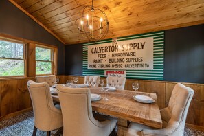 Cabin, Multiple Beds, Patio, Mountain View (River Run Cabin) | Dining - River Run Cabin (Sugar Grove)