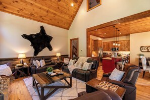 Cabin, Multiple Beds, Hot Tub, Mountain View (Sunday Money at Eagles Nest) | Living area - Sunday Money at Eagles Nest (Banner Elk)