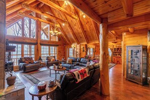House, Multiple Beds, Hot Tub, Mountain View (Running Waters Lodge at Eagles Nest) | Living area - Running Waters Lodge at Eagles Nest (Banner Elk)
