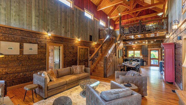 House, Multiple Beds, Hot Tub, Mountain View (River Mill Lodge) | Living area - River Mill Lodge (Sugar Grove)