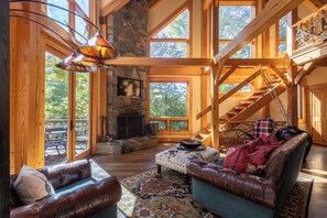 House, Multiple Beds, Hot Tub, Mountain View (Cedar Rock Townhomes at Eagles Nest) | Living area | Fireplace - Cedar Rock Townhomes at Eagles Nest (Banner Elk)