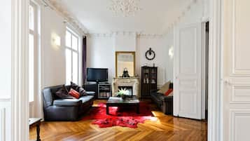 TV, DVD player, stereo