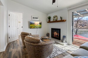 TV connectée, cheminée
