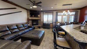 TV, fireplace, DVD player, table football - Radiant 8BR Rendezvous with Hot Tub by RedAwning (Snowshoe)