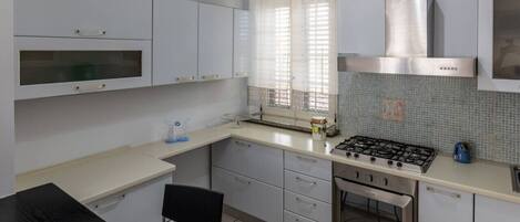 Fridge, oven, stovetop, dishwasher