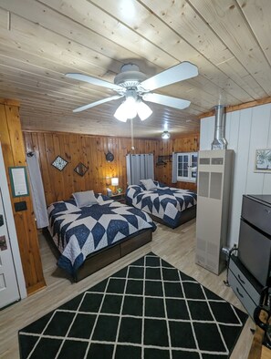 Iron/ironing board, travel crib, free WiFi, bed sheets