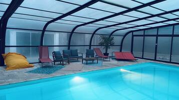 Indoor pool, a heated pool