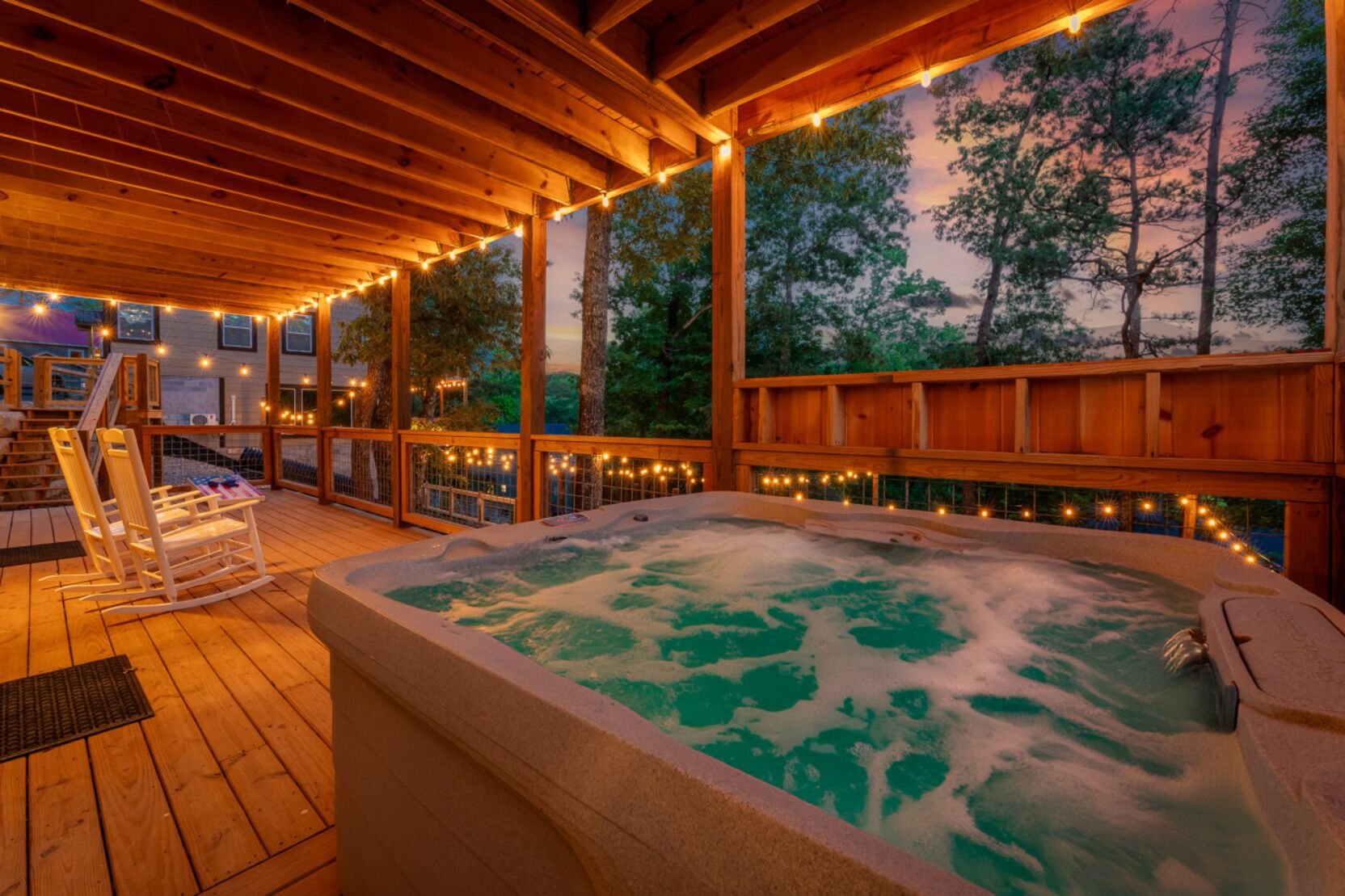 Luxury Cabin, Mountain View | Private spa tub