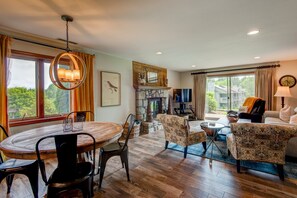 Condo, Multiple Beds, Pool Access, Mountain View (Chetola: Cardinal 101) | Living area | Fireplace - Chetola: Cardinal 101 (Blowing Rock)