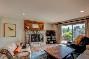 Condo, Multiple Beds, Pool Access, Mountain View (Chetola: Cardinal 101) | Living area | Fireplace - Chetola: Cardinal 101 (Blowing Rock)