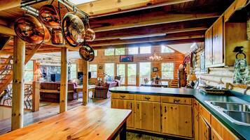 Cabin, Multiple Beds, Patio, Mountain View (Banner Bunks at River Run) | Interior