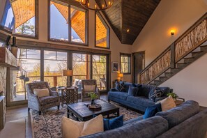 Cabin, Multiple Beds, Hot Tub, Mountain View (Sunset Ridge at Eagles Nest) | Living area | Fireplace - Sunset Ridge at Eagles Nest (Elk Park)