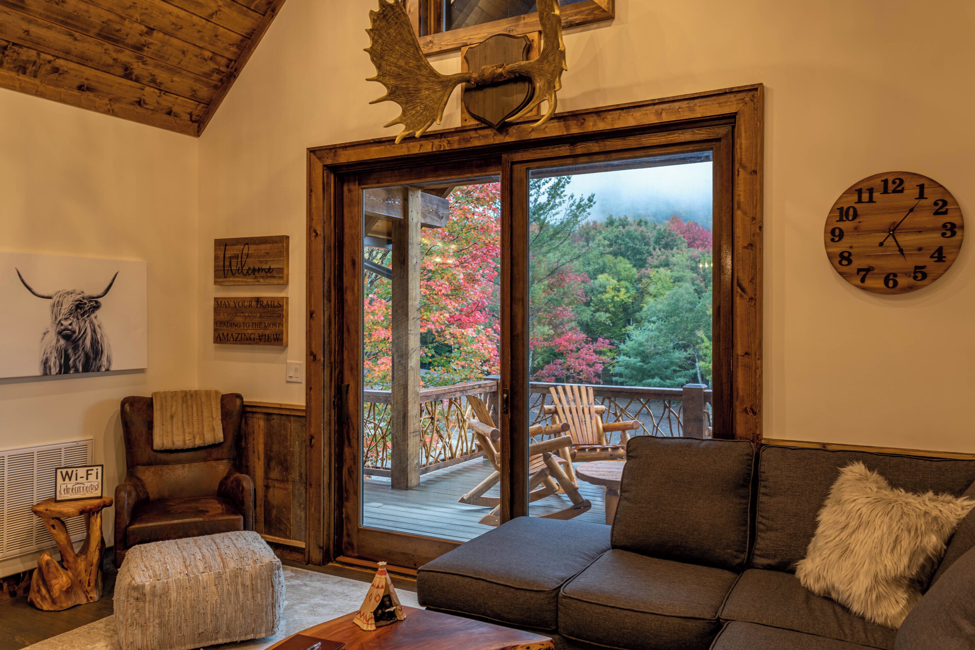 Cabin, Multiple Beds, Patio, Mountain View (Three Little Bears at Eagles Nest) | Living area | Fireplace