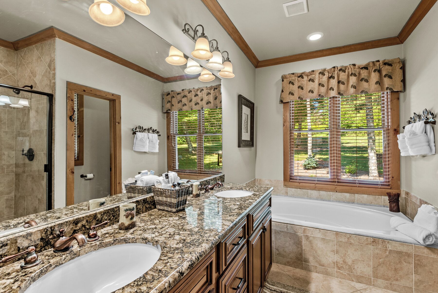 House, Multiple Beds, Hot Tub, Mountain View (The Trinity at Sugar Mountain) | Bathroom | Designer toiletries, towels, toilet paper