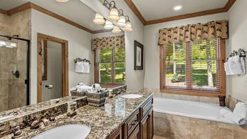 House, Multiple Beds, Hot Tub, Mountain View (The Trinity at Sugar Mountain) | Bathroom | Designer toiletries, towels, toilet paper