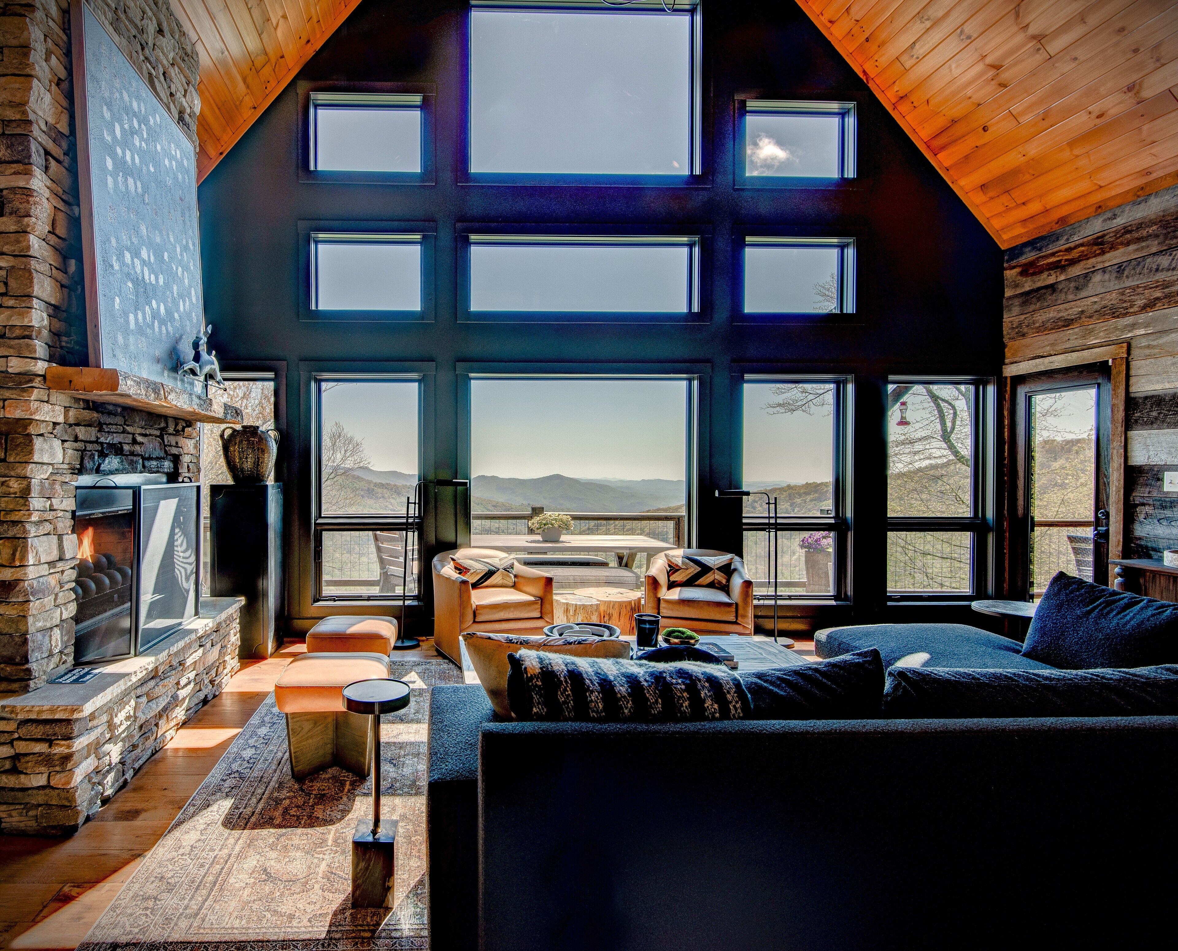 Kabin, Beberapa Tempat Tidur, hot tub, pemandangan gunung (Owls Nest) | Area keluarga | Perapian