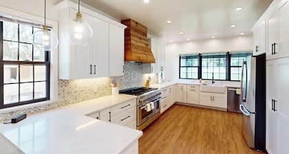 Enjoy privacy and a quiet setting with hill views and modern amenities