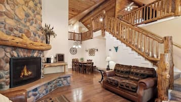 TV, fireplace, offices