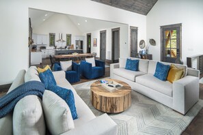 House, Multiple Beds, Hot Tub, Mountain View (High Boulder Hill at Eagles Nest) | Living area | Fireplace - High Boulder Hill at Eagles Nest (Banner Elk)