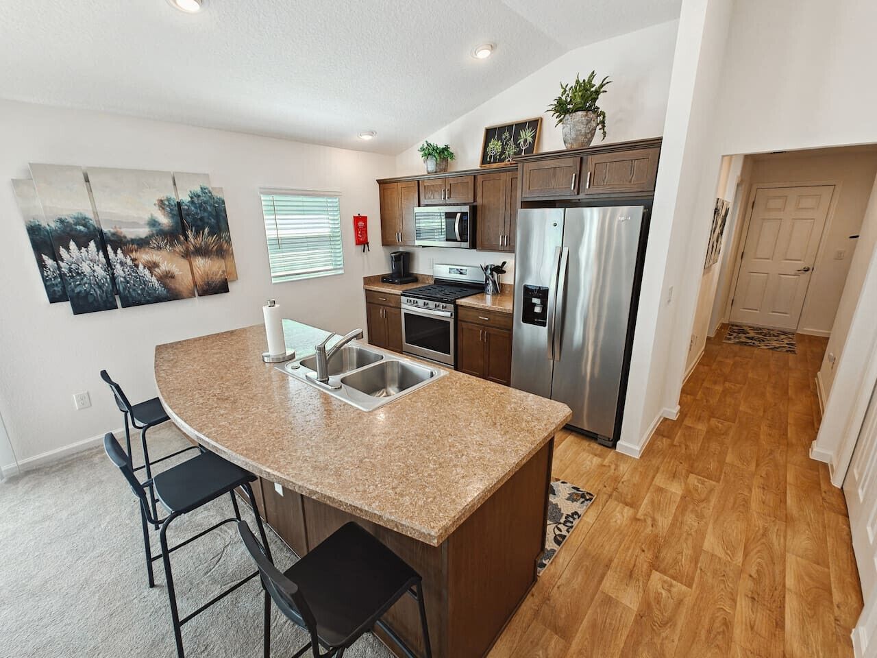 Microwave, oven, stovetop, dishwasher