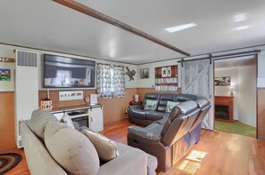 TV connectée, cheminée