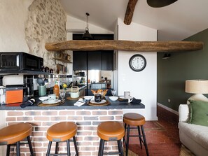 Interior - La Sanverine beautiful renovated apartment with terrace (Vence)