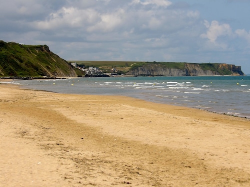 Duplex avec vue sur mer et les pontons d'Arromanches "La Rose des Vents"