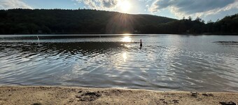 Off-grid, pet-friendly home base with fire pit for fall foliage adventure
