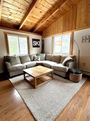Smart TV, fireplace, DVD player, books - Pet-friendly winter retreat in the woods with fireplace near Okemo + Killington (Plymouth)