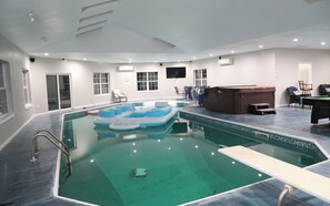 Indoor pool, a heated pool