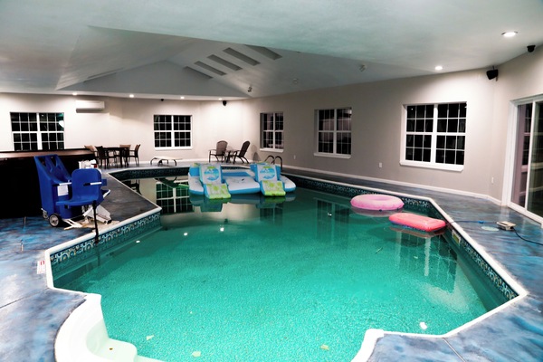 Indoor pool, a heated pool