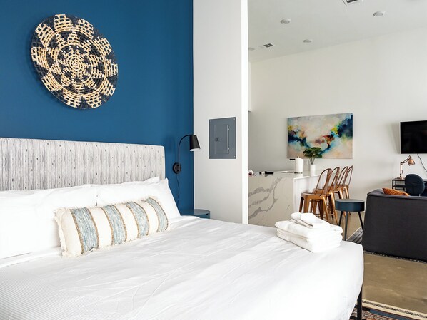 1 室のベッドルーム、アイロン / アイロン台、WiFi、ベッドシーツ