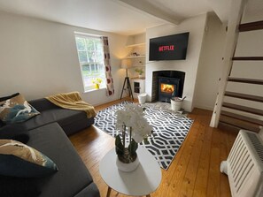 Fernseher, Kamin