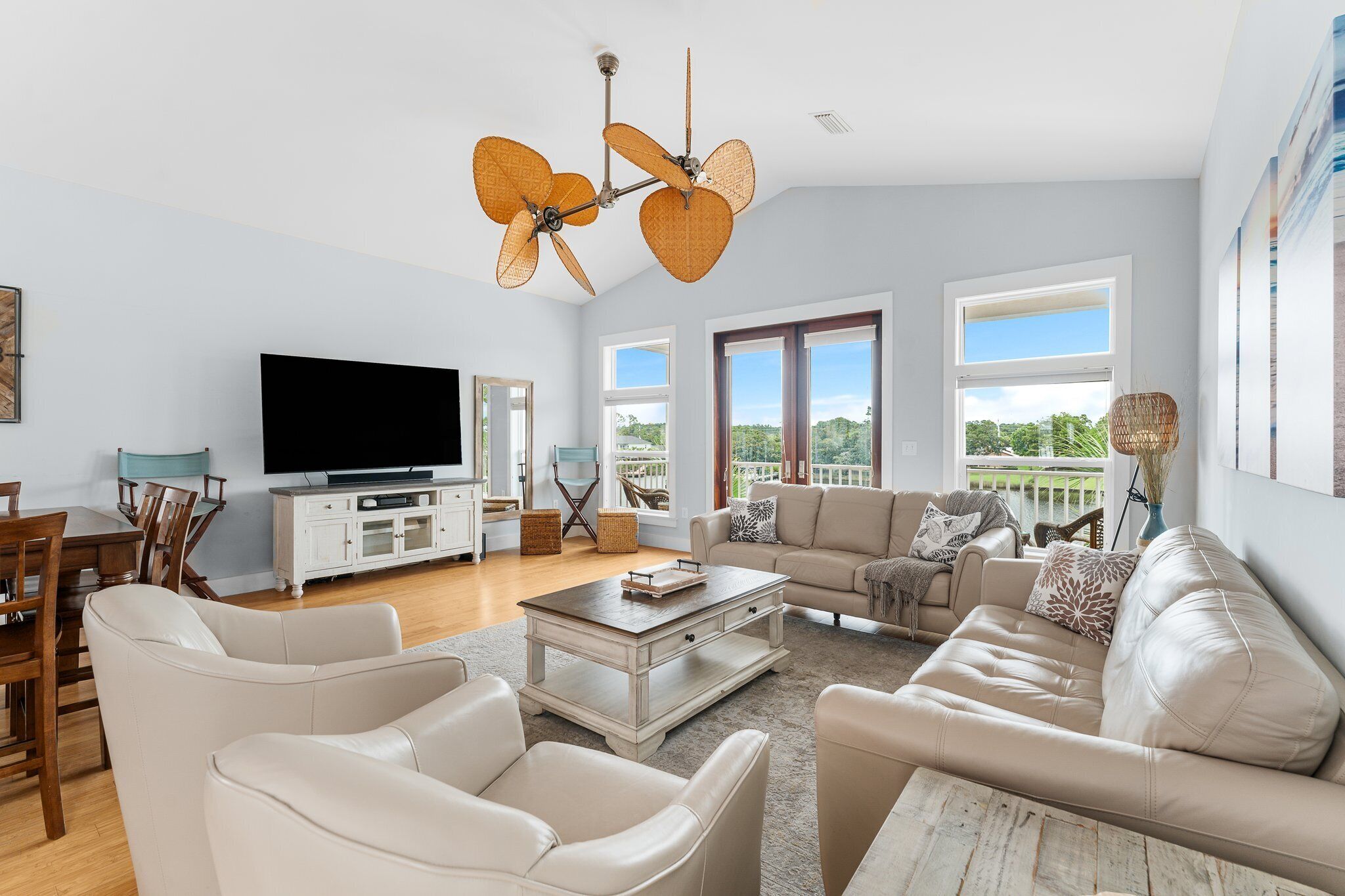 House, Multiple Beds, Pool Access (8506 Lydia Ln) | Living area | 50-inch flat-screen TV with cable channels, TV