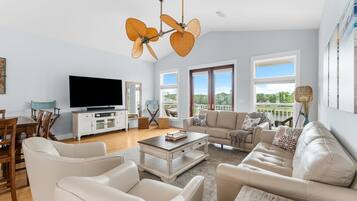 House, Multiple Beds, Pool Access (8506 Lydia Ln) | Living area | 50-inch flat-screen TV with cable channels, TV