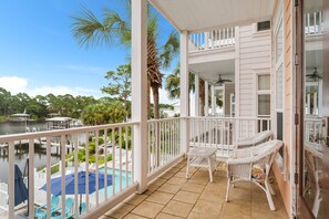 House, Multiple Beds, Pool Access (8506 Lydia Ln) | Property grounds - Beach Bay Getaway! Bayfront 4BR 4BA House Sleeps 12 Private Pool Boat Dock (Panama City Beach)