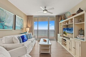 Condo, Multiple Beds, Balcony, Ocean View (Aqua Resort 1207) | Living area - Aqua Resort 1207 - Stay Salty (Panama City Beach)