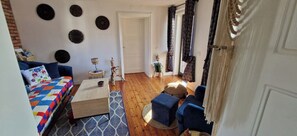 Télévision, cheminée, jeux vidéo, livres