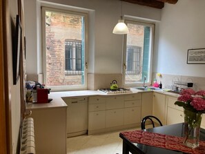 Microwave, oven, stovetop, dishwasher