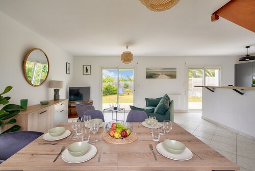 Maison pour 4 adultes, 1 enfant à 200m de la plage