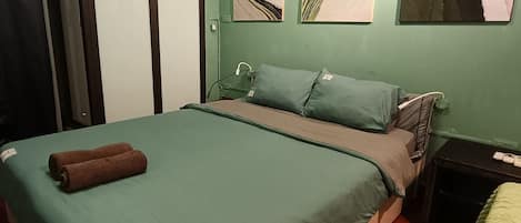 Blackout curtains, iron/ironing board, free WiFi