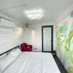 1 bedroom, blackout curtains, iron/ironing board, free WiFi