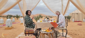 Free daily local cuisine breakfast  - Merzouga Tented Camp (Rissani)