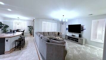 Smart TV, video games, DVD player, books